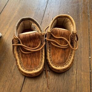 Twisted X Brown Moccasins with Traditional Stitching